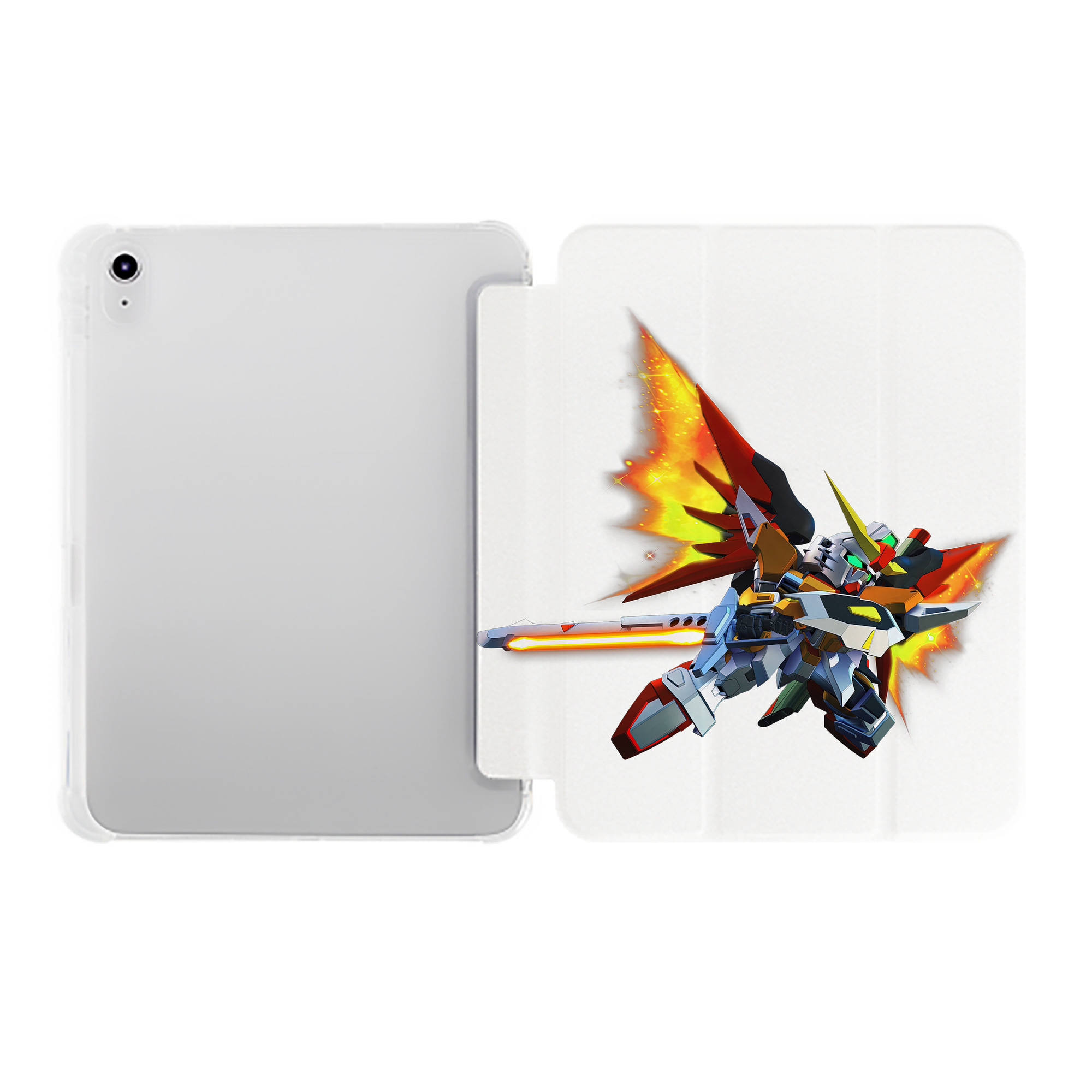（画像用） 機動戦士ガンダム Mobile Suit Gundam IPad ケース ペン収納付き 三つ折りスタンド PUレザー×シリコン 対応機種9.5/10.5/10.9インチ